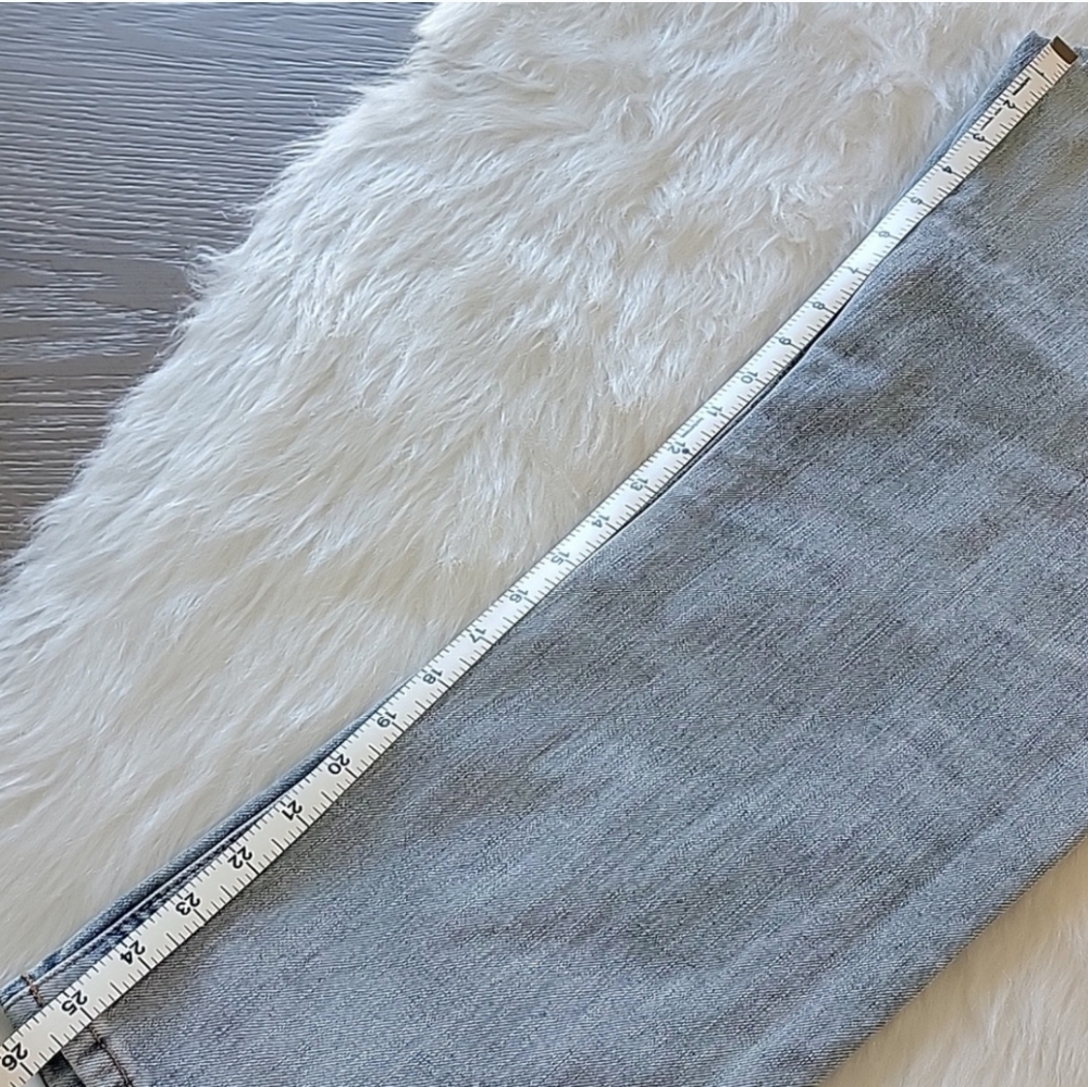 FREE PEOPLE | ANTHROPLOGIE Straight‎ Leg Button Fly Cropped Light Wash Jeans 31 - Picture 8 of 8